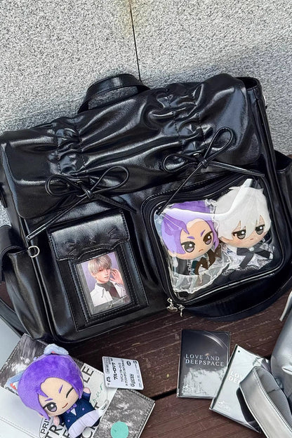 [Kitten Diary] Hidden Compartment Embroidered Bow Sweet Lolita Anime Itabag 8 Colors