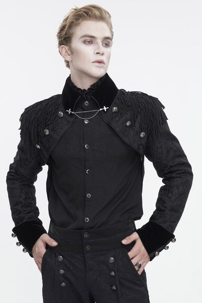 Black Tassels Swallow Tailed Men's Gothic Jacket