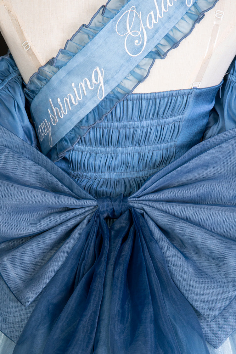 Blue [Mermaid Princess] Ruffle Hanayome Bowknot Sweet Elegant Lolita Jsk Dress Set
