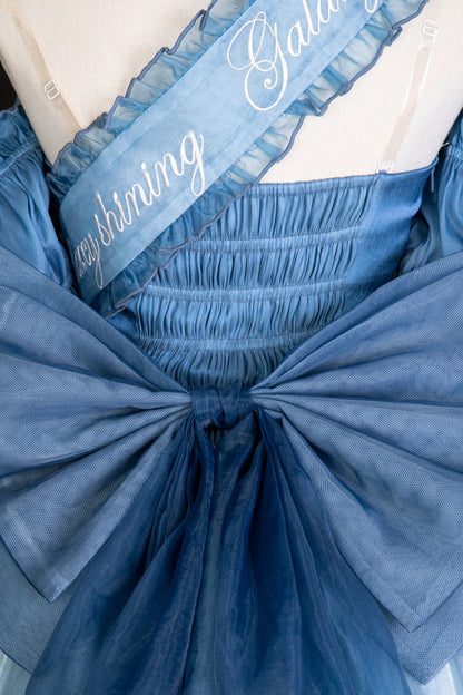 Blue [Mermaid Princess] Ruffle Hanayome Bowknot Sweet Elegant Lolita Jsk Dress Set