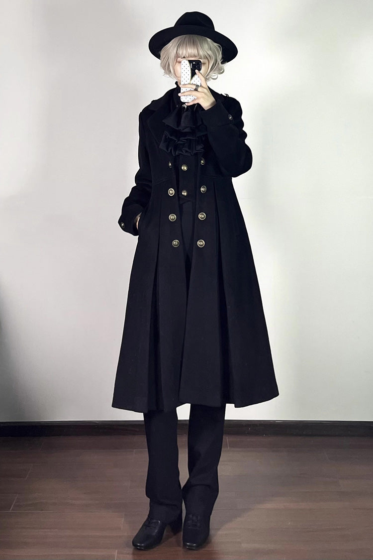 [Paranoid’s Punishment ] Wool Long Sleeves Slim Gothic Lolita Trench Coat 4 Colors