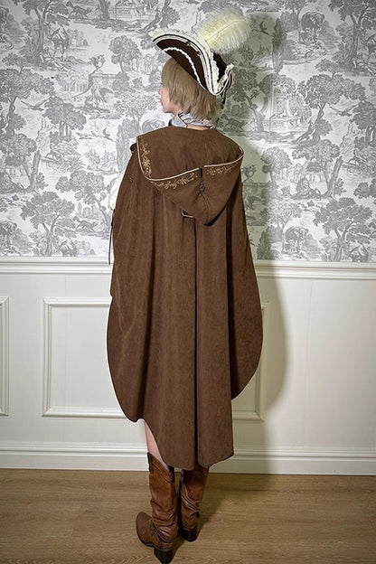 Pirate Series Navigation Treasure Hunting Guide Embroidery Handsome Lolita Cloak 2 Colors