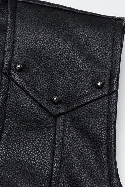 Black Rivet Buckle Men's Gothic Vest