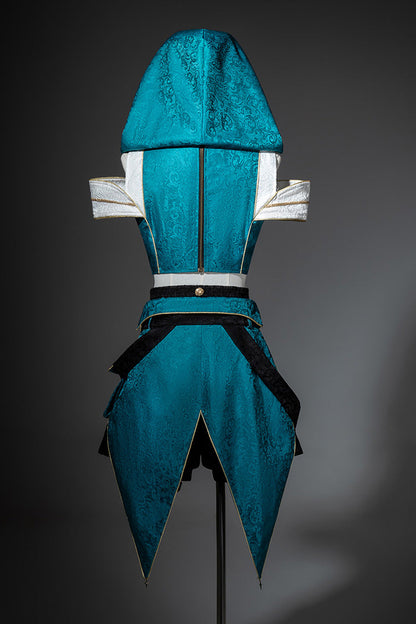 Blue/Green [Traveler’s Outfit] Print Embroidery Hooded Ouji Fashion Sweet Handsome Lolita Set