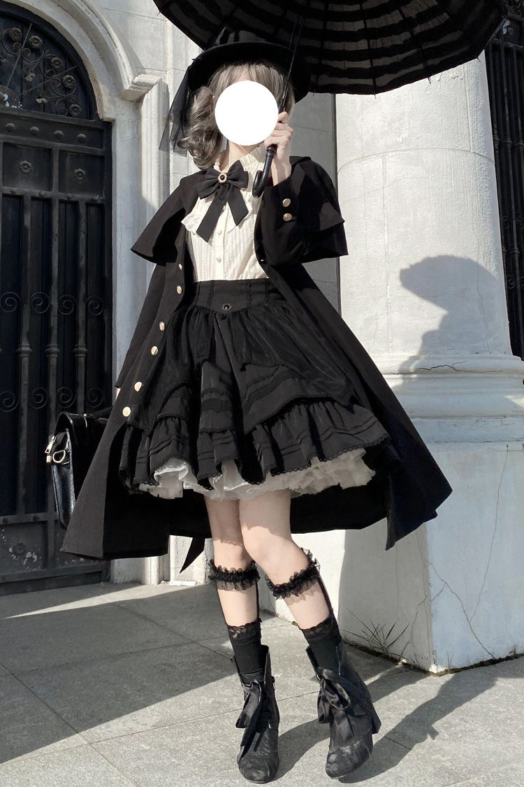 Black [Rich Girl] Long Sleeves Gothic Lolita Coat