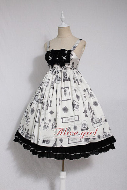 Christian Pious Duck Print Sleeveless Bowknot Sweet Lolita JSK Dress