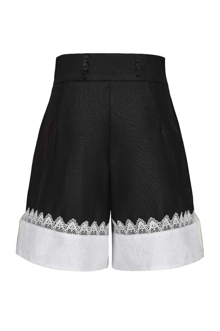 Black [The Secret of Fatima] Lace Ouji Vintage Prince Lolita Shorts