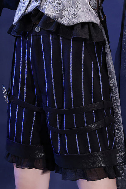 Black/Blue Witch Night Patient Star Gothic Prince Handsome Ouji Lolita Set