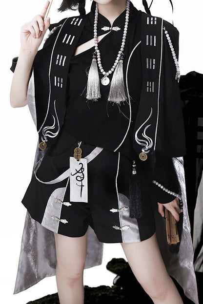 Black [The Strange End of the Immortal Sect] Sleeveless Chinese Style Ouji Lolita Set