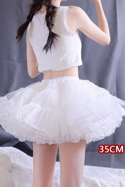 White Violent Boneless Four-Layered Sweet Lolita Petticoat