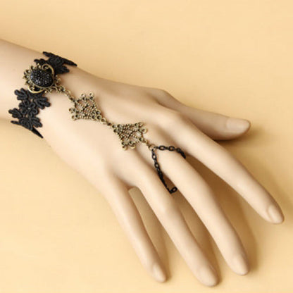 Black Romantic Retro Lace Gothic Lolita Bracelet