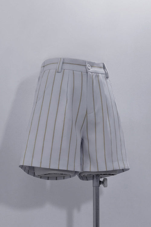 White Rabbit Theater Striped Print Ouji Fashion Handsome Lolita Shorts