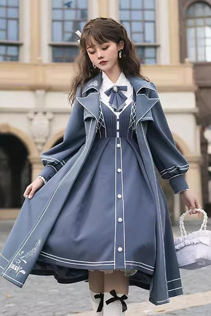 Blue Book of Lies Sweet College Style Elegant Lolita Jsk Dress