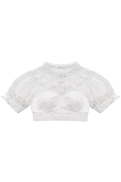 Detachable Pad Puff Sleeves Sweet Lolita Short Shirt 3 Colors