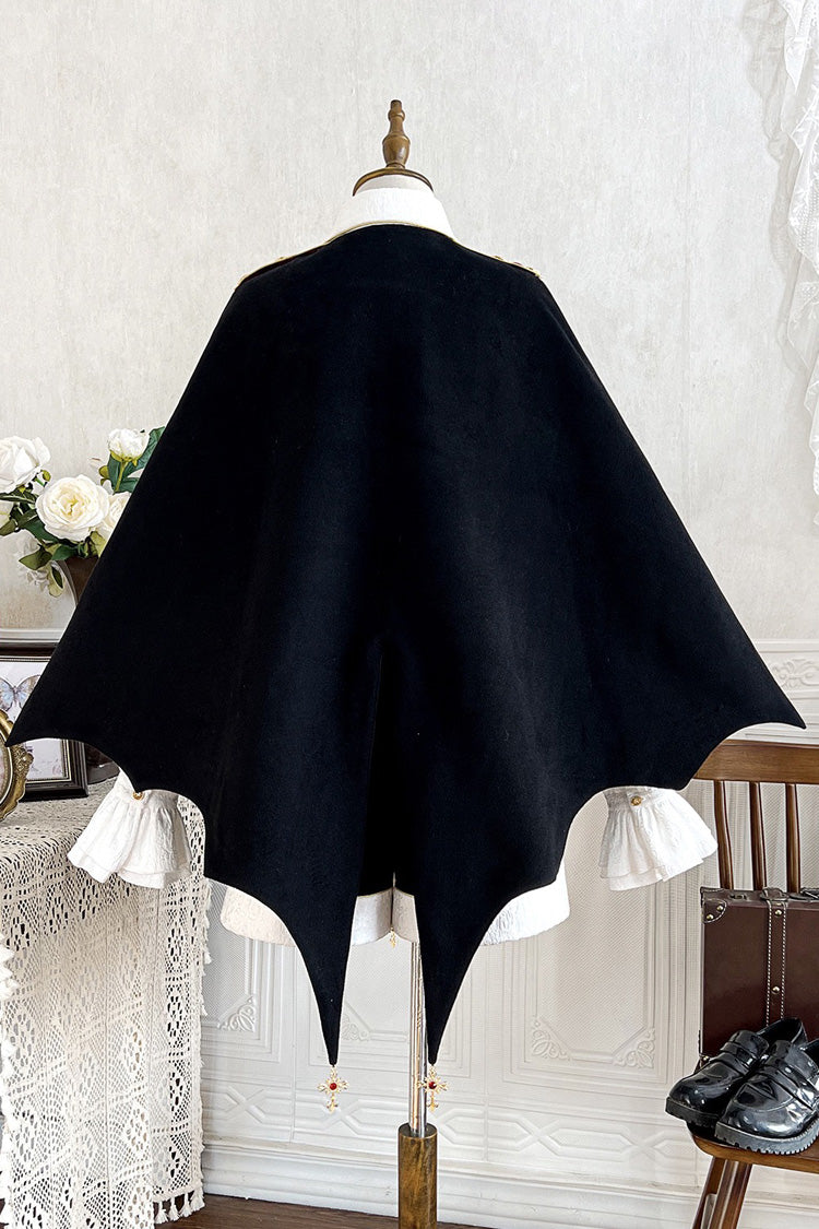 Black [Vampire Noble Court] Long Sleeves Embroidery Gothic Prince Handsome Ouji Lolita Set