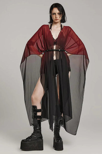 Translucent Loose Ruffle Braided Rope Belt Womens Elegant Gothic Shawl 3 Colors