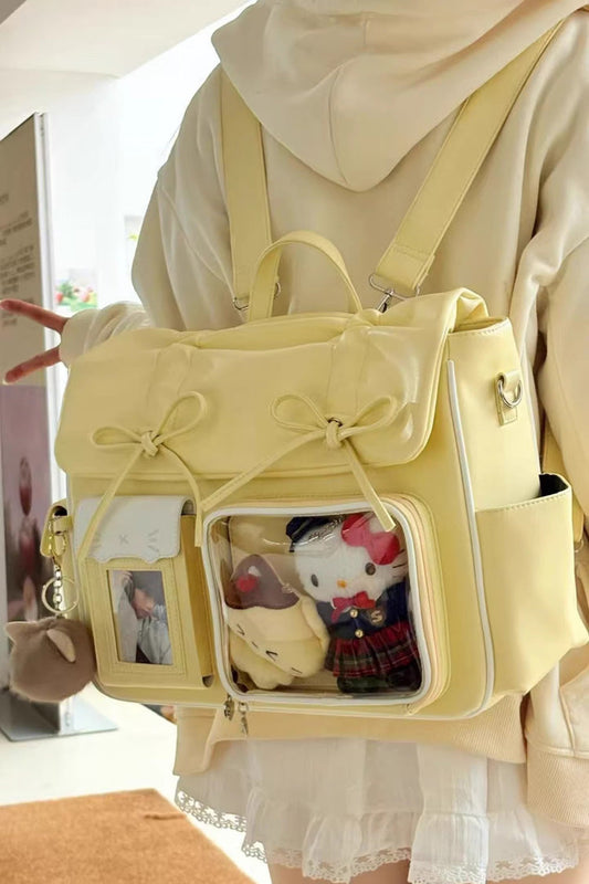 [Kitten Diary] Hidden Compartment Embroidered Bow Sweet Lolita Anime Itabag 8 Colors