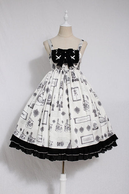 Christian Pious Duck Print Sleeveless Bowknot Sweet Lolita JSK Dress