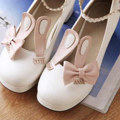 Rabbits Ears Bowknot Sweet Lolita Shoes