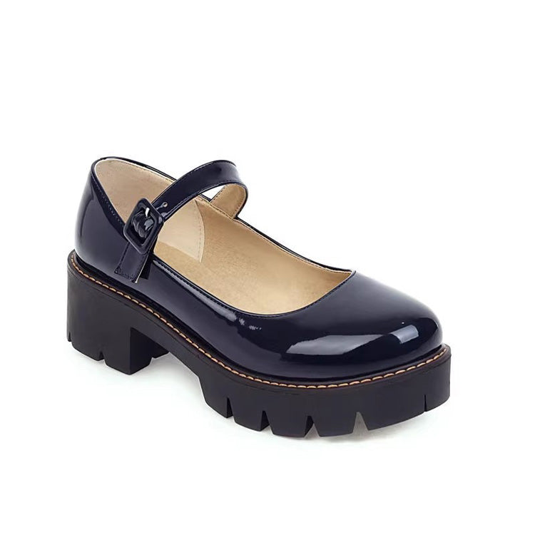PU Leather Puppy Heel Classic Lolita Shoes 4 Colors