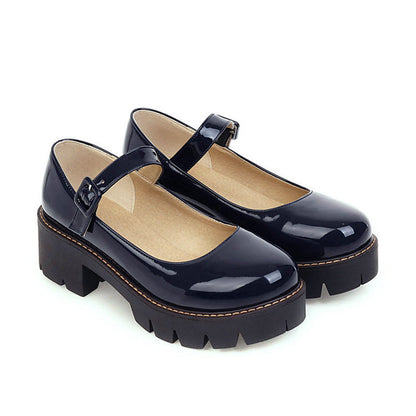 PU Leather Puppy Heel Classic Lolita Shoes 4 Colors