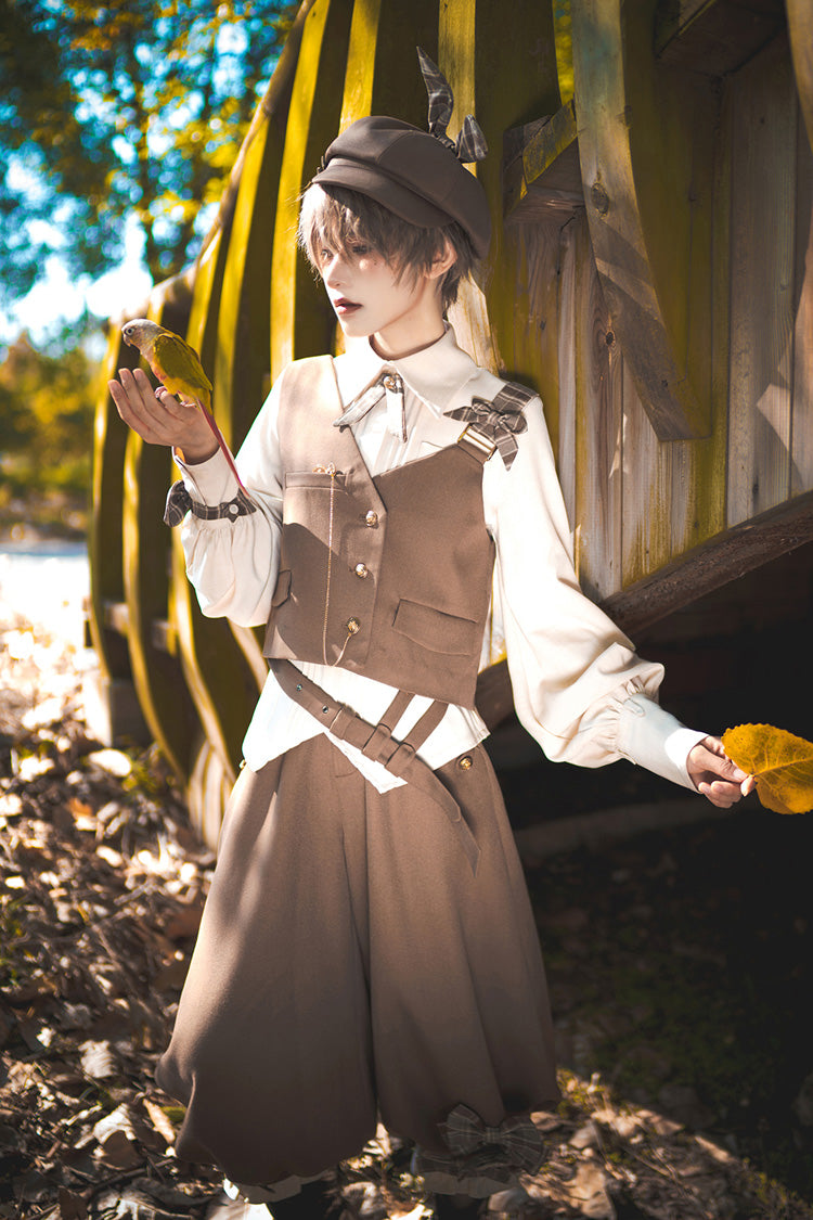 Coffee Brown Cute and Handsome Secret Morning Post Series Ouji Lolita Vest