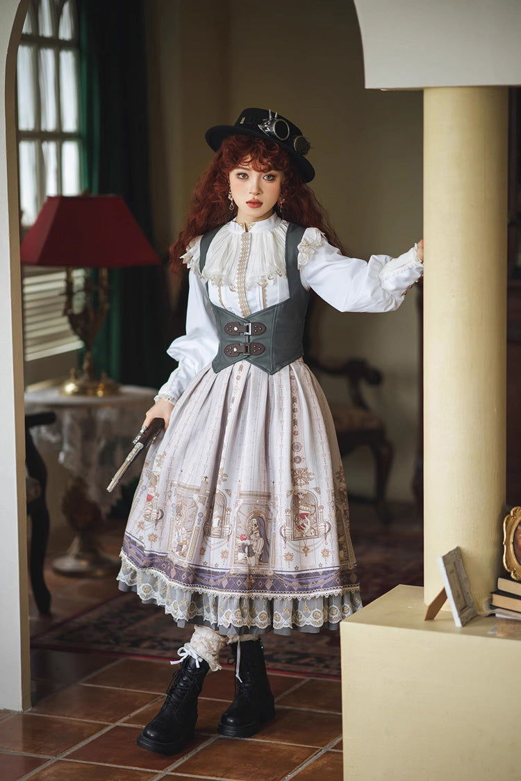 Demon Hunting Notes PU Gothic Punk Lolita Vest 2 Colors