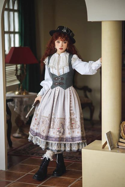Demon Hunting Notes PU Gothic Punk Lolita Vest 2 Colors