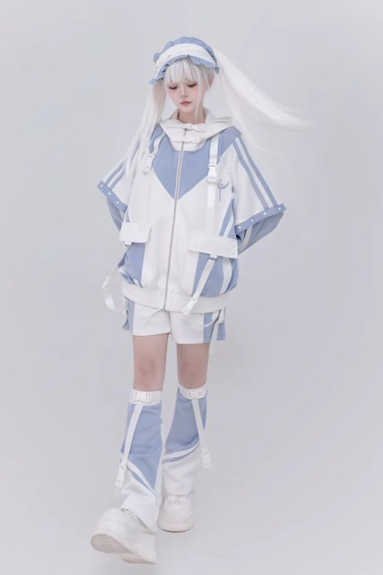 [Wing Light Machinery] Long Sleeves Print Jirai Kei Cool Coat 4 Colors