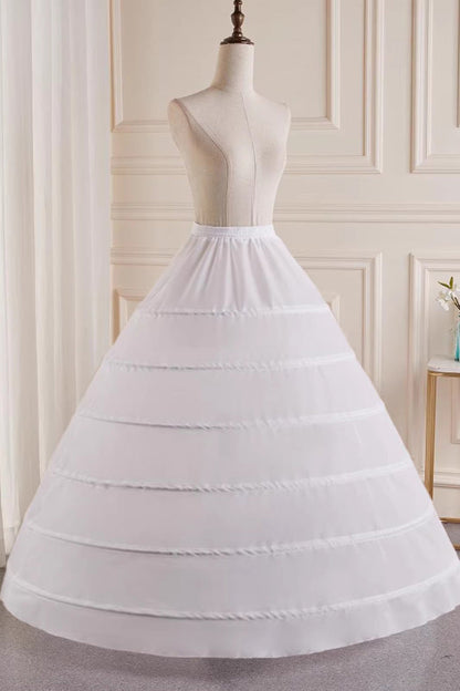 White Multi-Layered Hanayome Fishbone Sweet Lolita Long Petticoat