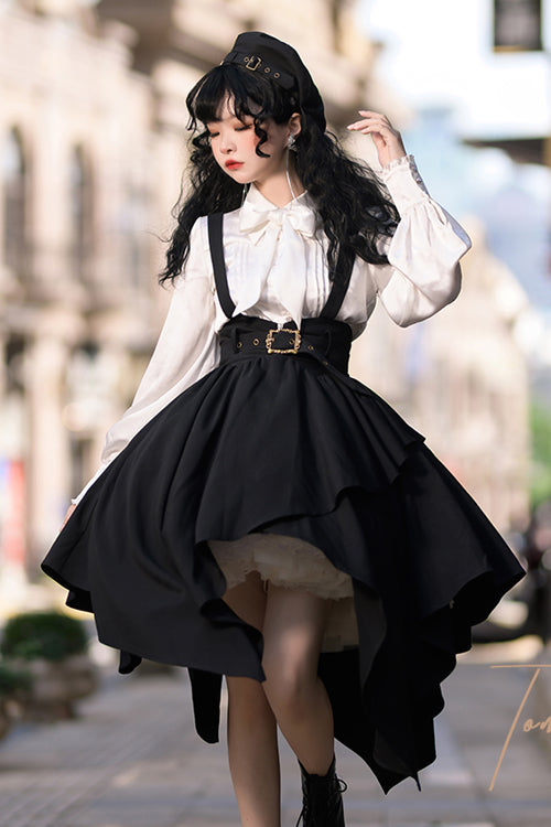 Black Retro Tomorrow Vow High Waisted Sweet Lolita Strap Dress