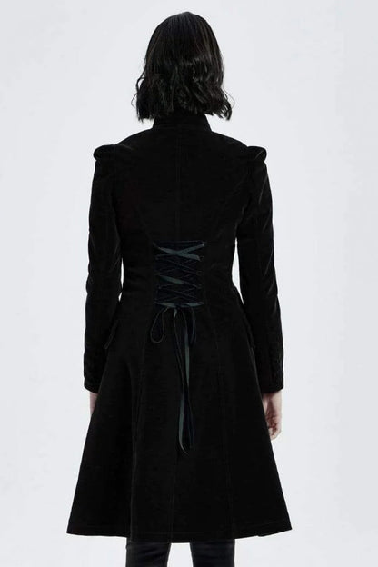 Victorian Stand Collar Long Sleeves Floral Womens Gothic Coat 2 Colors