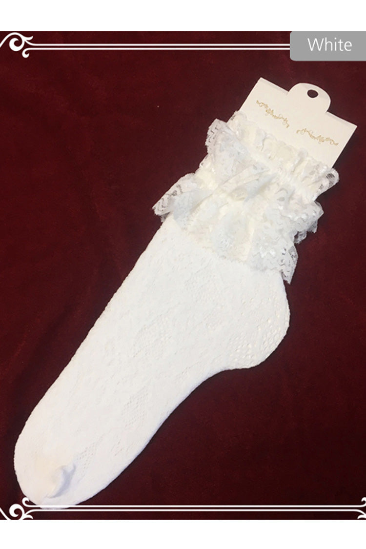 Lace Elegant Medium Classic Lolita Stockings 2 Colors