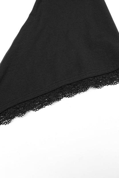 Black Vampire Elements Off Shoulder Long Sleeves Women's Gothic Blouse