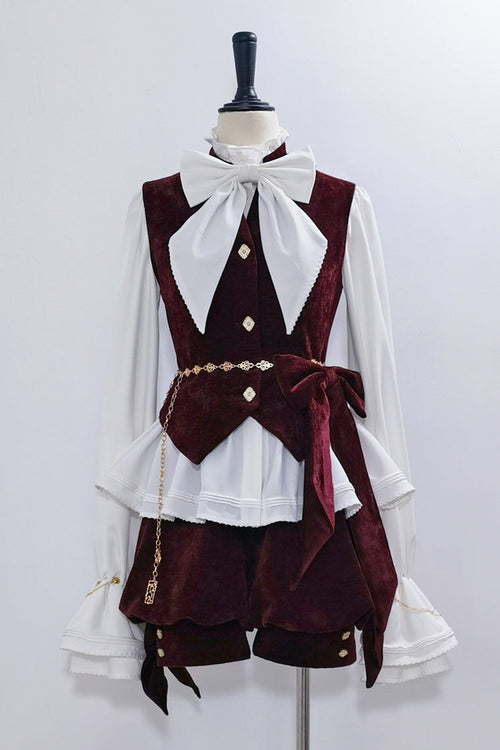 Red [Rabbit Hunt] Sweet Prince Handsome Ouji Lolita Vest