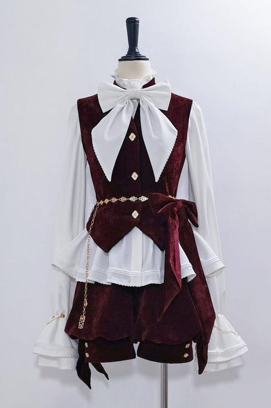 Red [Rabbit Hunt] Sweet Prince Handsome Ouji Lolita Vest