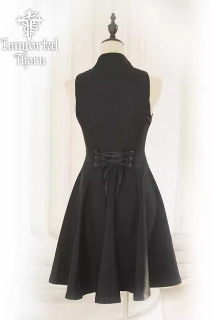 Black The Eternal Moonlit Night Song Sleeveless Vintage Elegant Prince Ouji Lolita Vest Coat