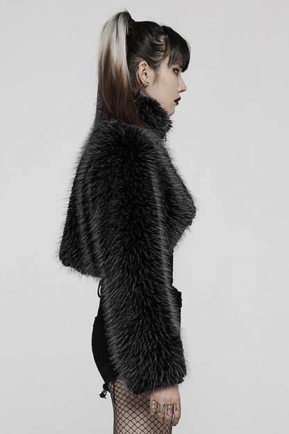 Detachable Chain Long Sleeves Womens Steampunk Short Coat 2 Colors
