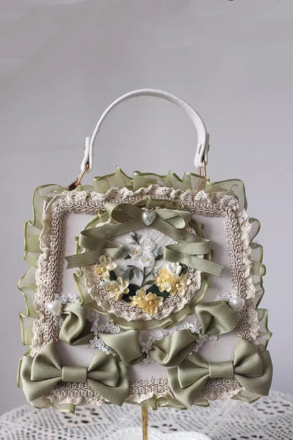 Four Seasons Floral Bowknot Lace Sweet Elegant Gorgeous Lolita Handbag 9 Colors