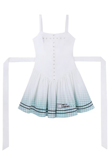 Black/White [Electronic Cat] Print Future Suit Gothic Cool Lolita Dress
