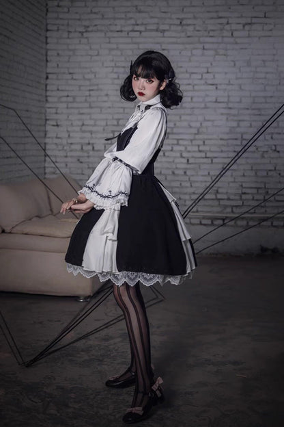 Black Stockholm Lover Gothic Plus Size Lolita Jsk Dress