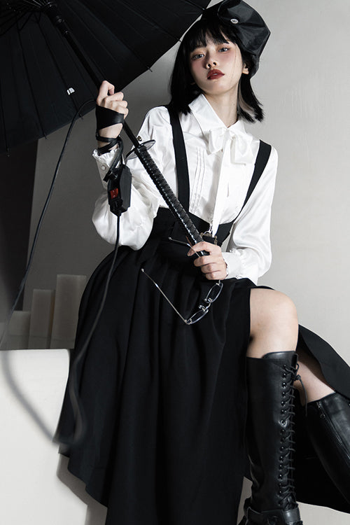 Black Retro Tomorrow Vow High Waisted Sweet Lolita Strap Dress