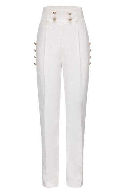 White Glass Castle Elegant Handsome Prince Ouji Fashion Lolita Pants