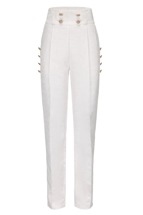 White Glass Castle Elegant Handsome Prince Ouji Fashion Lolita Pants