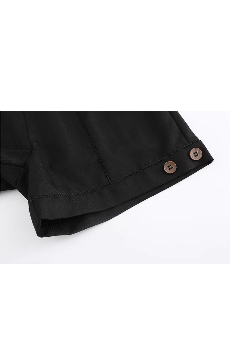 Black Retro Elegant Handsome Neutral Prince Gothic Ouji Lolita Shorts