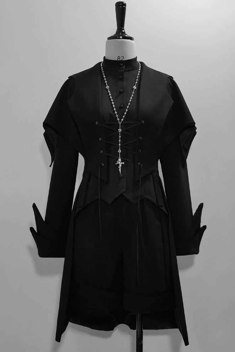 Black Vintage Medieval Prince Ouji Lolita Slim Fit Shirt