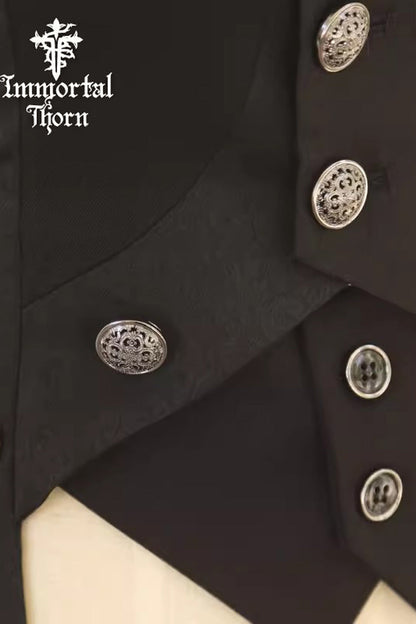 Black The Eternal Poem of True Night Sleeveless Vintage Elegant Prince Ouji Lolita Vest Coat