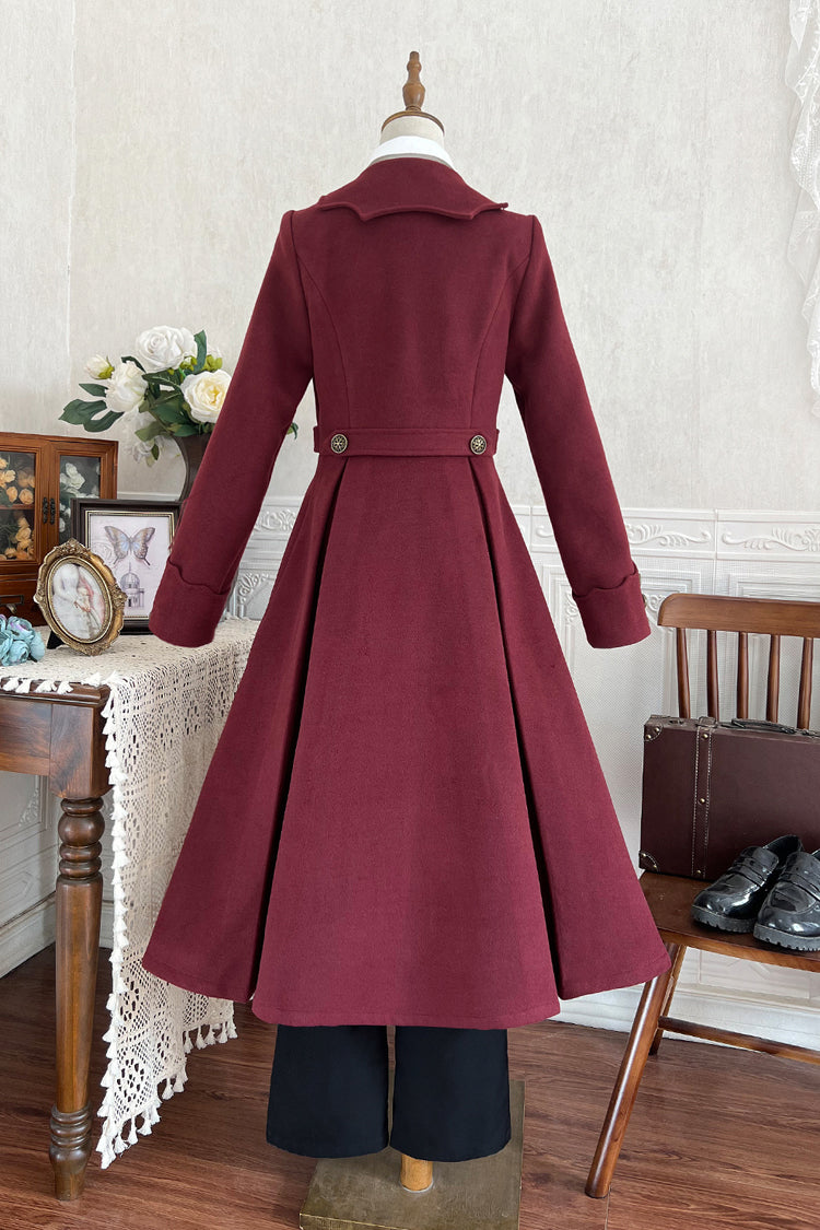 Dark Red [The Legend of Dracula] Long Sleeves Gothic Prince Handsome Cool Ouji Lolita Coat