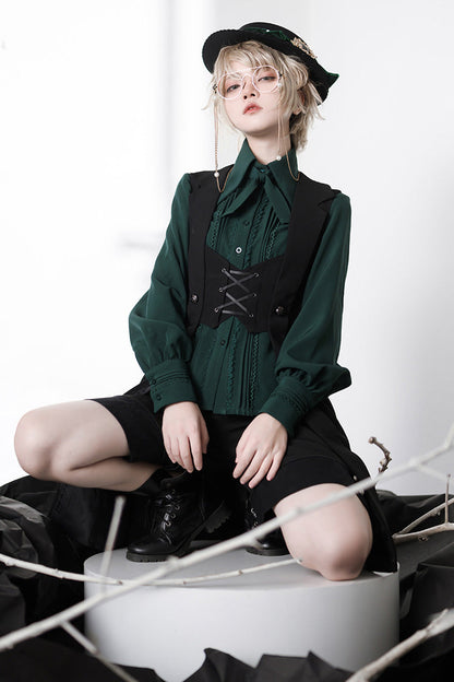 Overture Middle Ages Ouji Fashion Gothic Lolita Long Vest 3 Colors