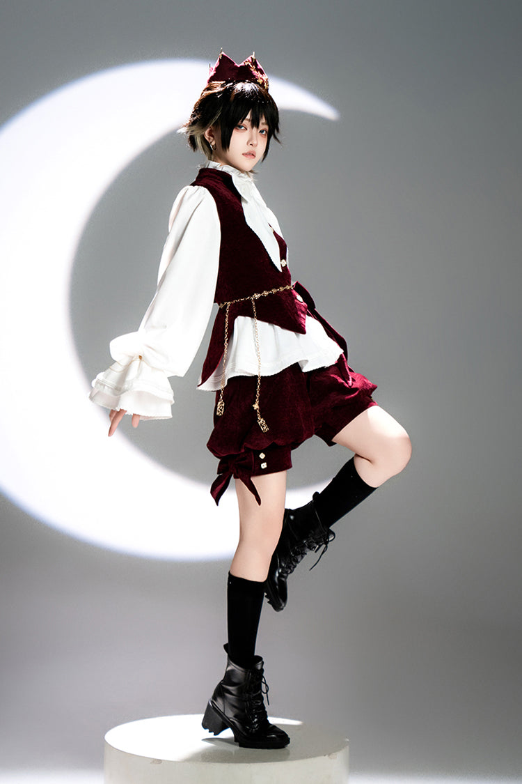 Red [Rabbit Hunt] Sweet Prince Handsome Ouji Lolita Vest